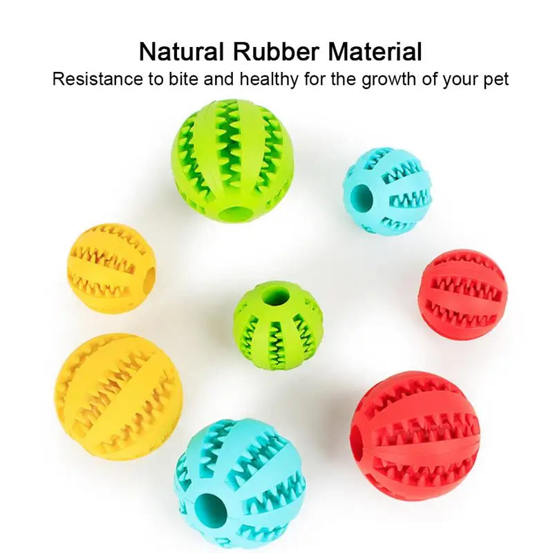 Dog Food Ball Pet Dog Toy Interactive Rubber Balls for Small Large