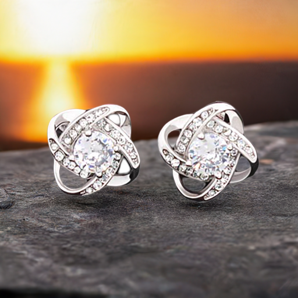 "Add a Touch of Elegance" with Our Love Knot Stud Earrings - Perfect for Any Occasion!