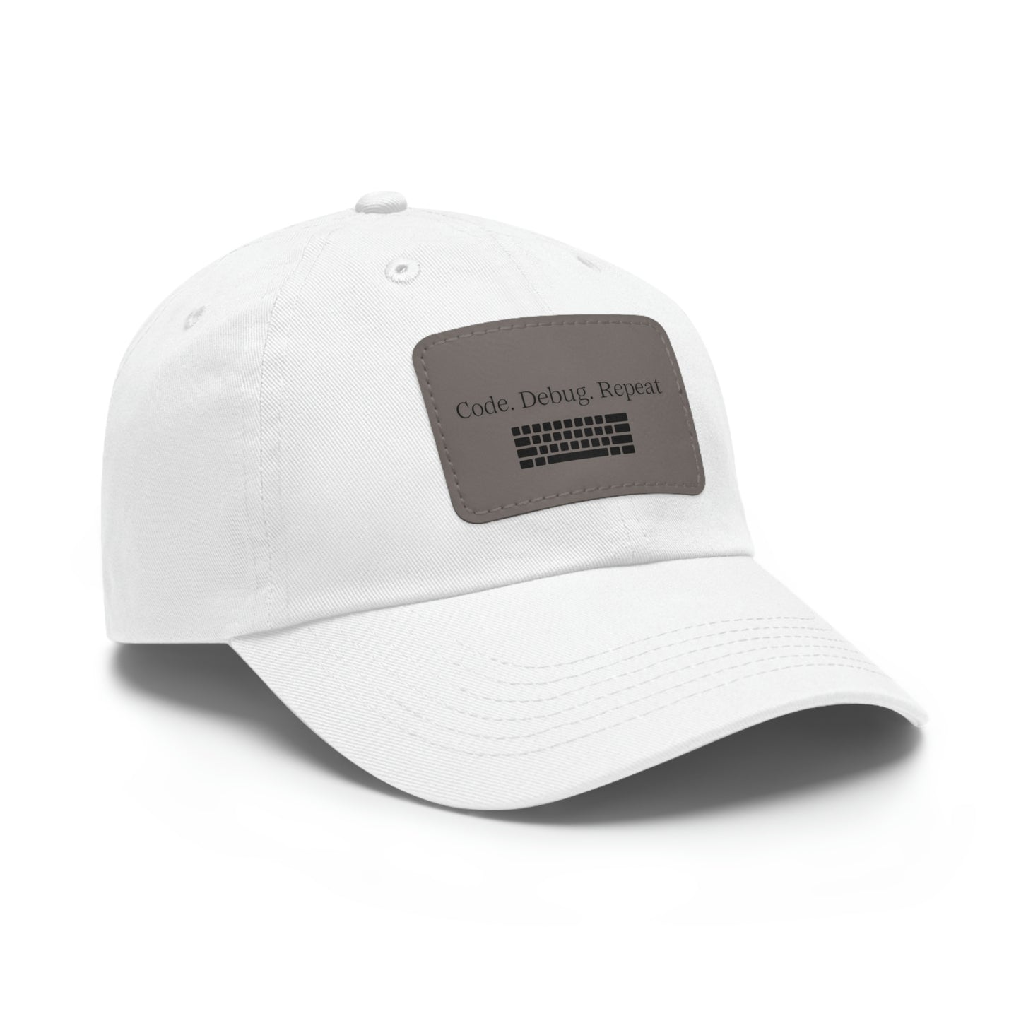 Hat for Code.Debug.Repeat Leather Patch Hat: Perfect for Tech Enthusiasts Baseball Hat Gift