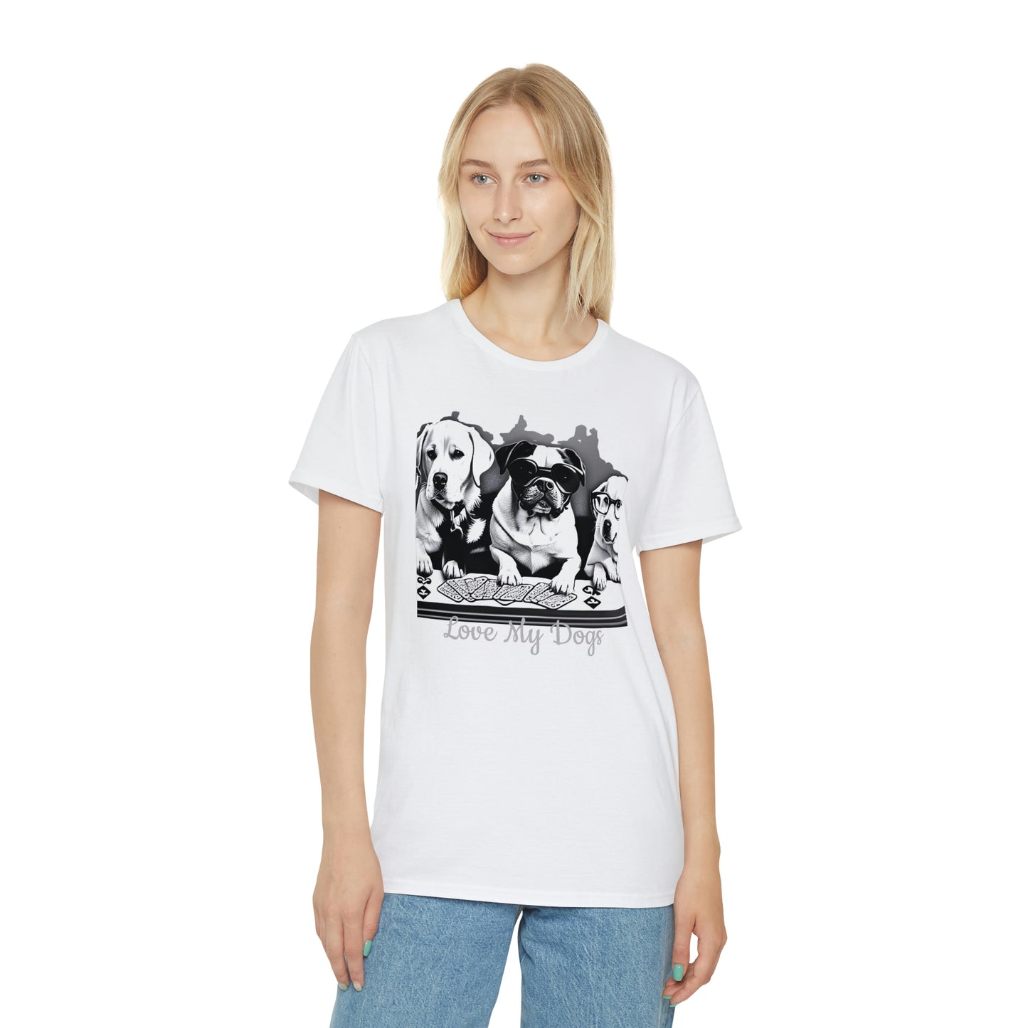 Love My Dogs T-Shirt, My Dogs Playing card around the table T-Shirt, Great fun Gift