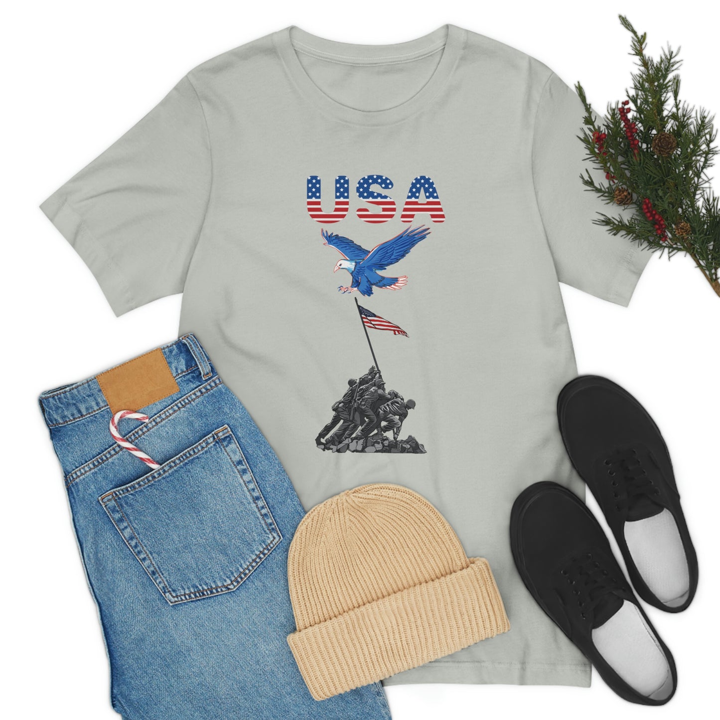 Happy 4th of July T-Shirt, USA Flag, Patriot Shirts, Unisex Jersey Short Sleeve Tee