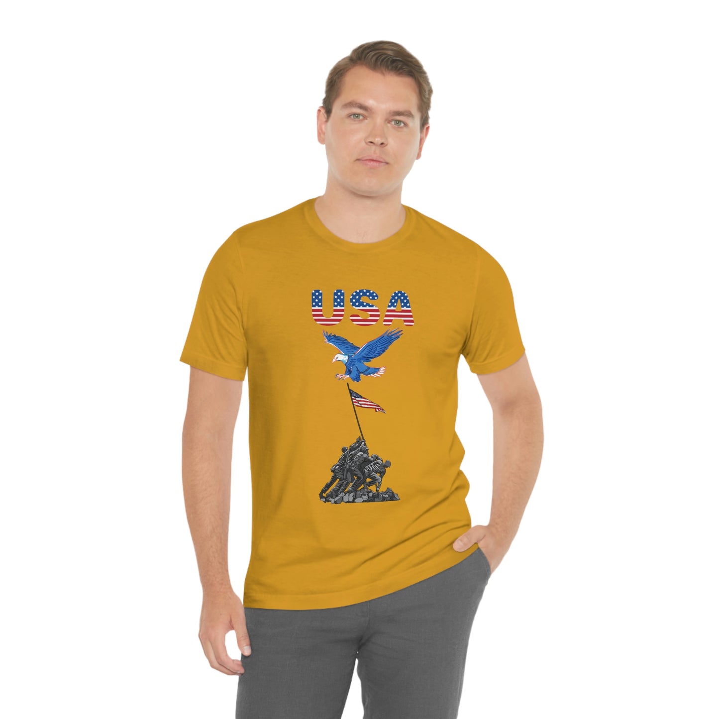 Happy 4th of July T-Shirt, USA Flag, Patriot Shirts, Unisex Jersey Short Sleeve Tee