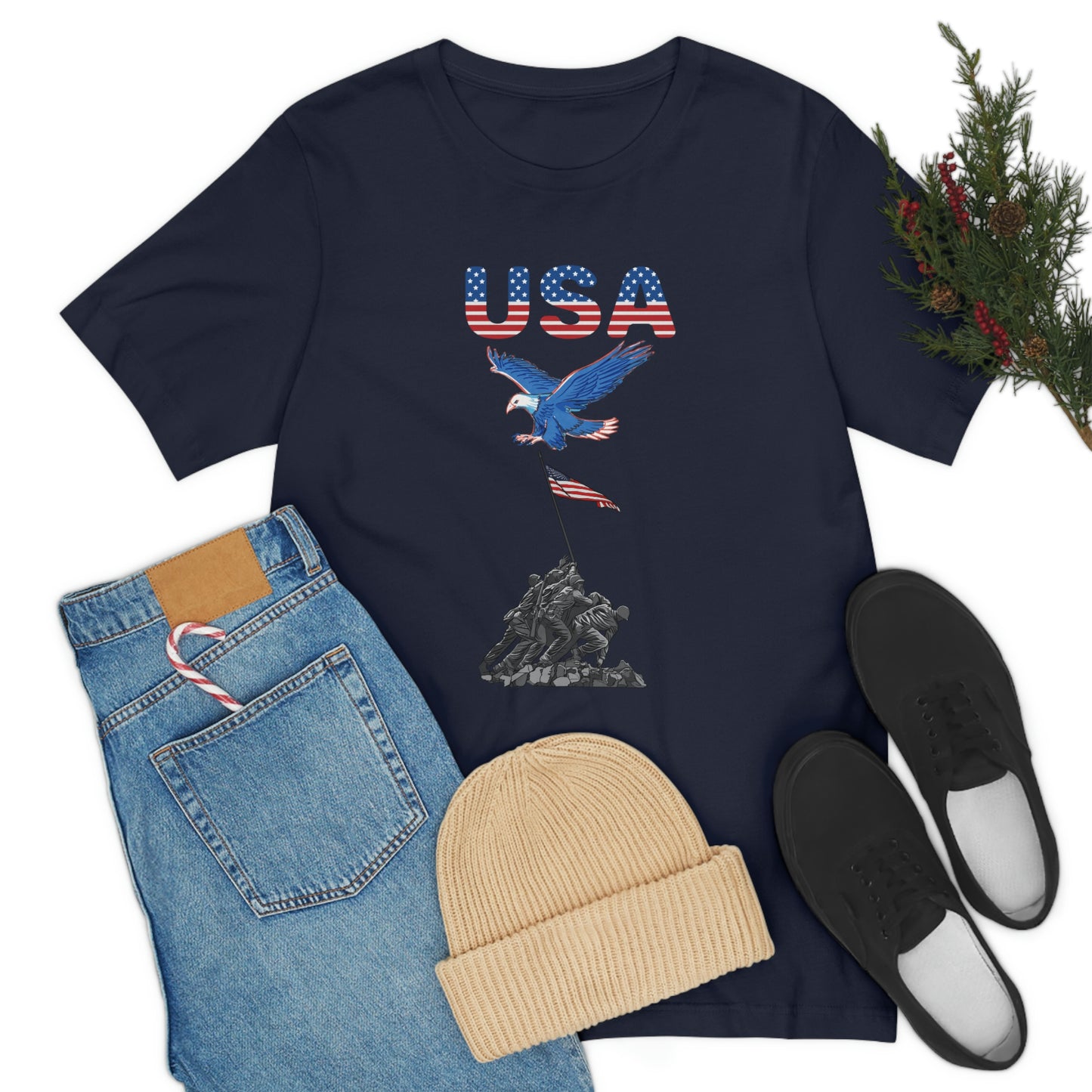 Happy 4th of July T-Shirt, USA Flag, Patriot Shirts, Unisex Jersey Short Sleeve Tee