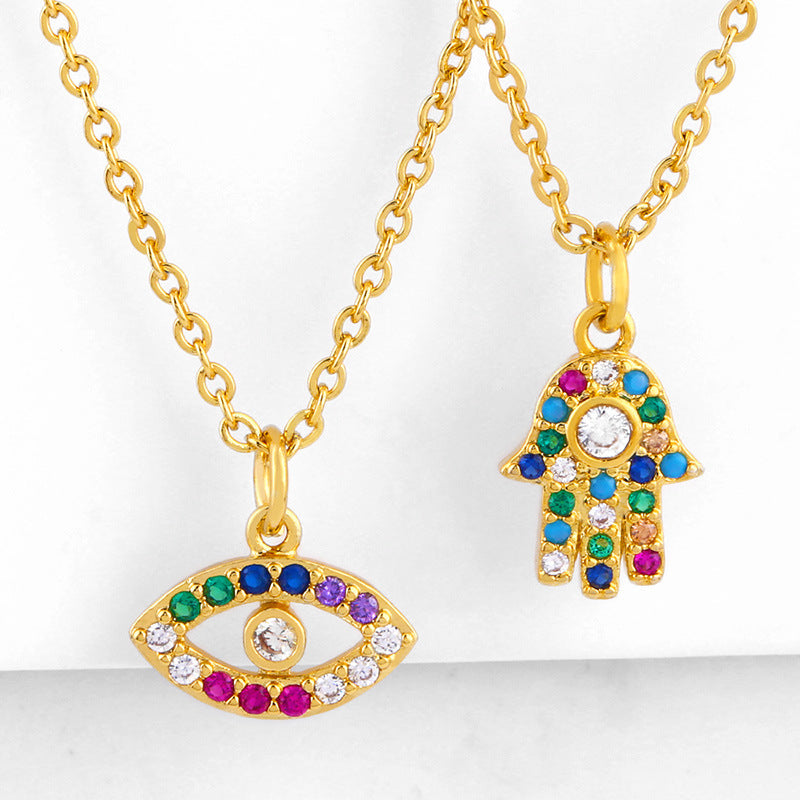 Unleash Your Inner Edge with the Simple Female Wild Devil's Eye Pendant Necklace Jewelry