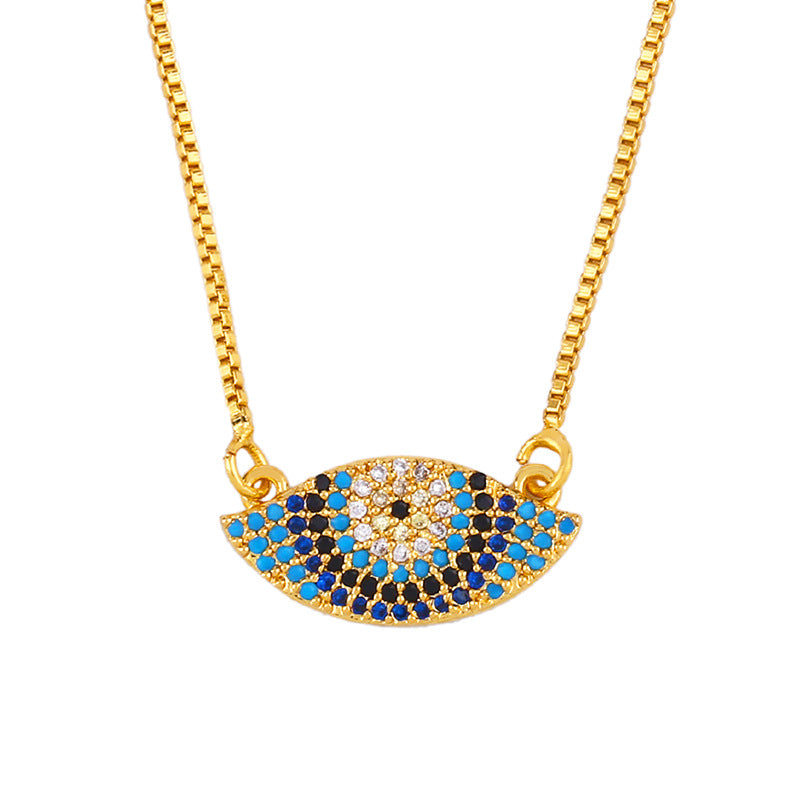 Unleash Your Inner Edge with the Simple Female Wild Devil's Eye Pendant Necklace Jewelry