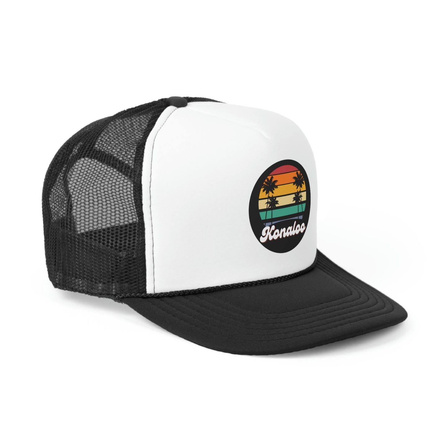 Hat Get Your Retro Vibes On with Our Trucker Caps - Featuring Palm Tree Shadows