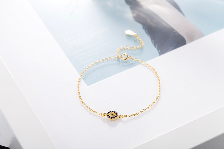 Eye Bracelet Popular Couples Hand Jewelry Plated Platinum Silver Sapphire Jewelry