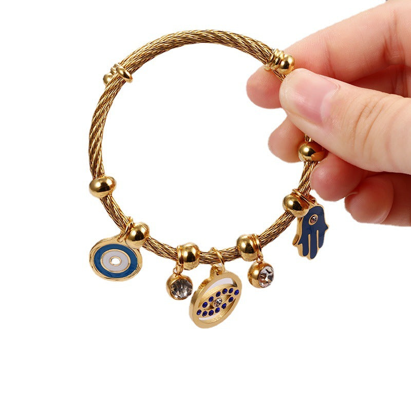 Stainless Steel Delicate Women Turkish Devils Eye
