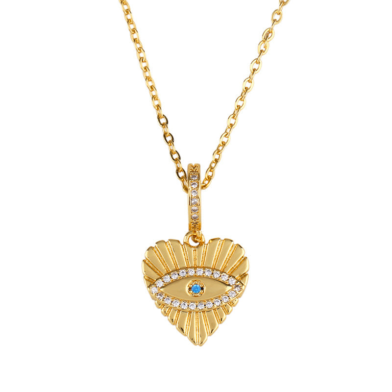 Unleash Your Inner Edge with the Simple Female Wild Devil's Eye Pendant Necklace Jewelry