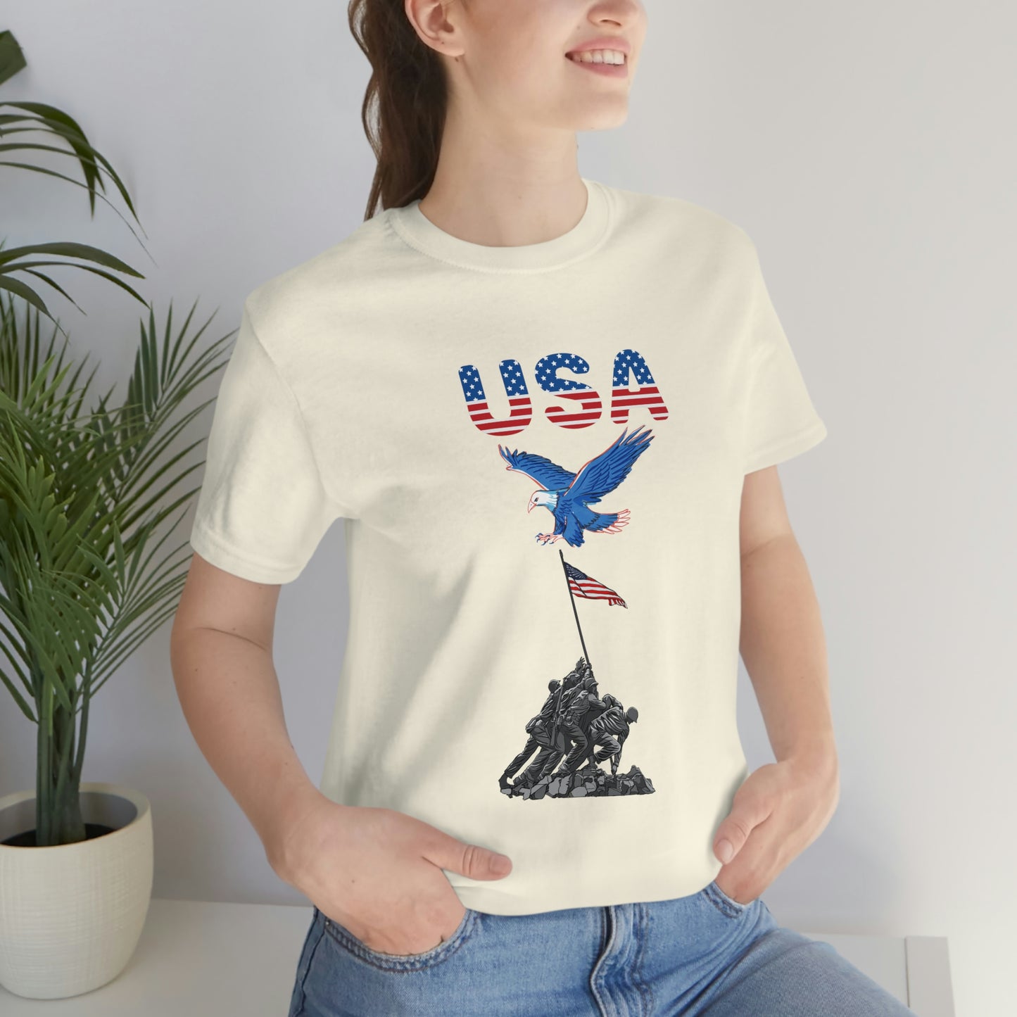Happy 4th of July T-Shirt, USA Flag, Patriot Shirts, Unisex Jersey Short Sleeve Tee