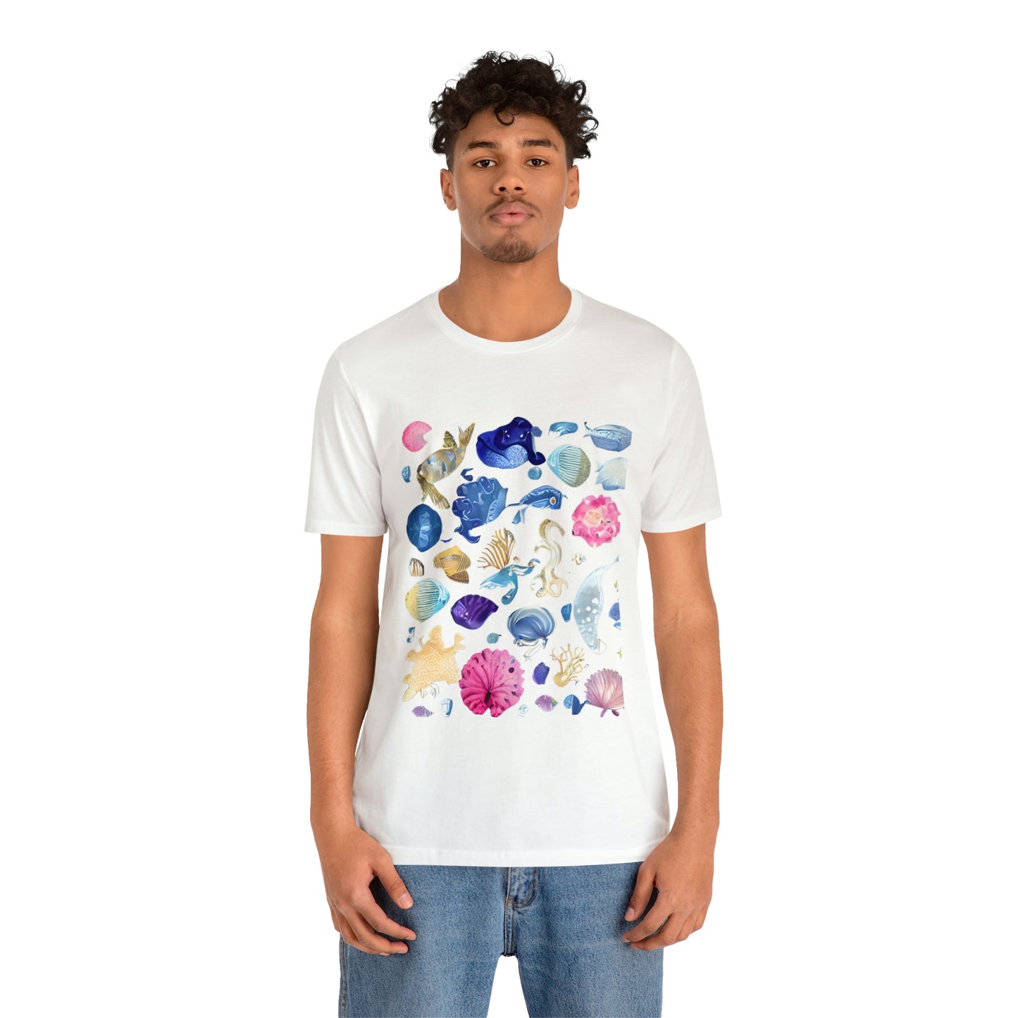 Watercolor Sea Creatures Tshirt Marine Life Ocean Conservation Environment Shirt Tropical Fish Coral Reef Octopus Jellyfish Turtle Shirt