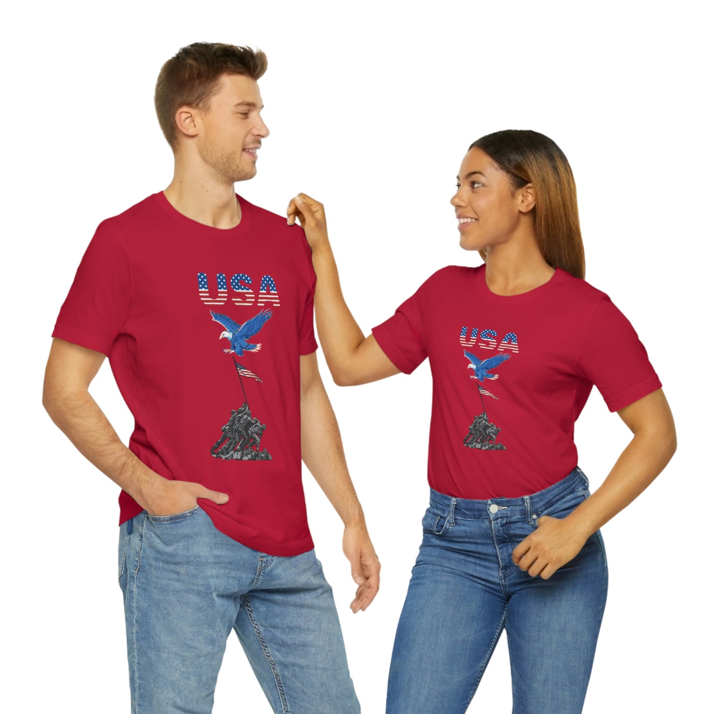 Happy 4th of July T-Shirt, USA Flag, Patriot Shirts, Unisex Jersey Short Sleeve Tee