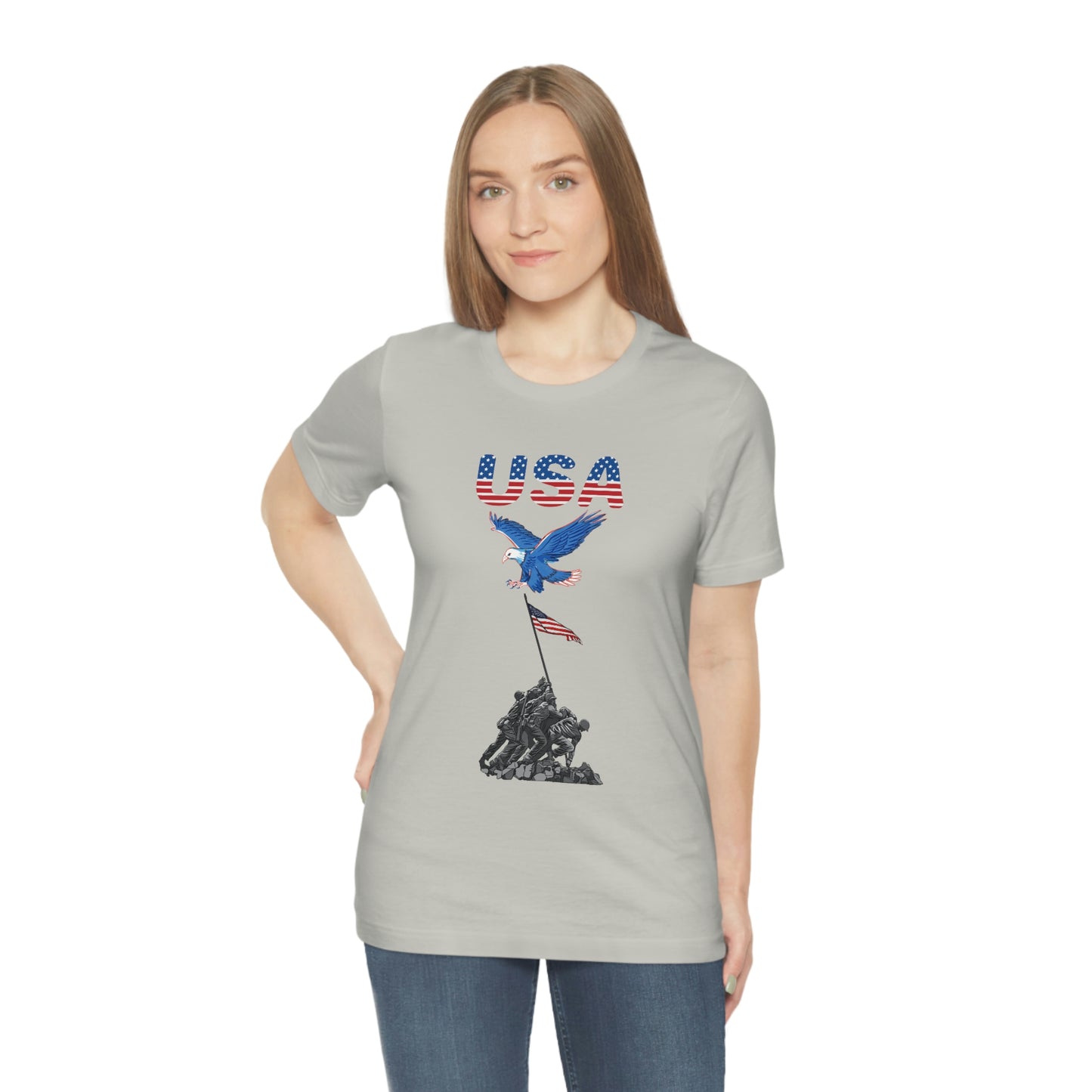Happy 4th of July T-Shirt, USA Flag, Patriot Shirts, Unisex Jersey Short Sleeve Tee