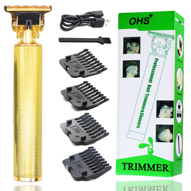 USB Vintage T9 0mm Electric Hair Trimmer For Man Cordless Clippers Professional Beard Hair Cutting Machine Barber rechargeable