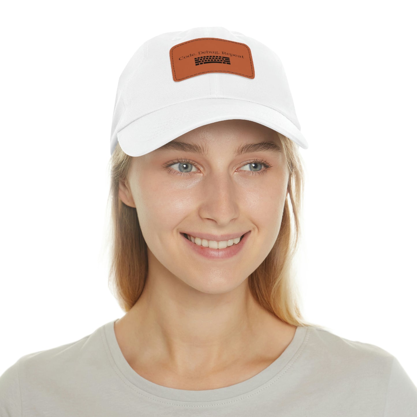 Hat for Code.Debug.Repeat Leather Patch Hat: Perfect for Tech Enthusiasts Baseball Hat Gift