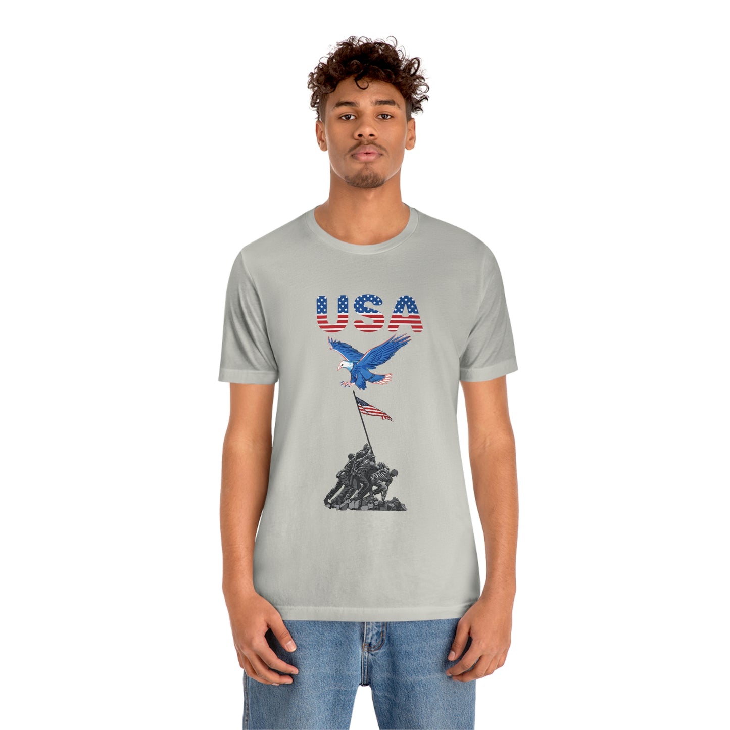 Happy 4th of July T-Shirt, USA Flag, Patriot Shirts, Unisex Jersey Short Sleeve Tee