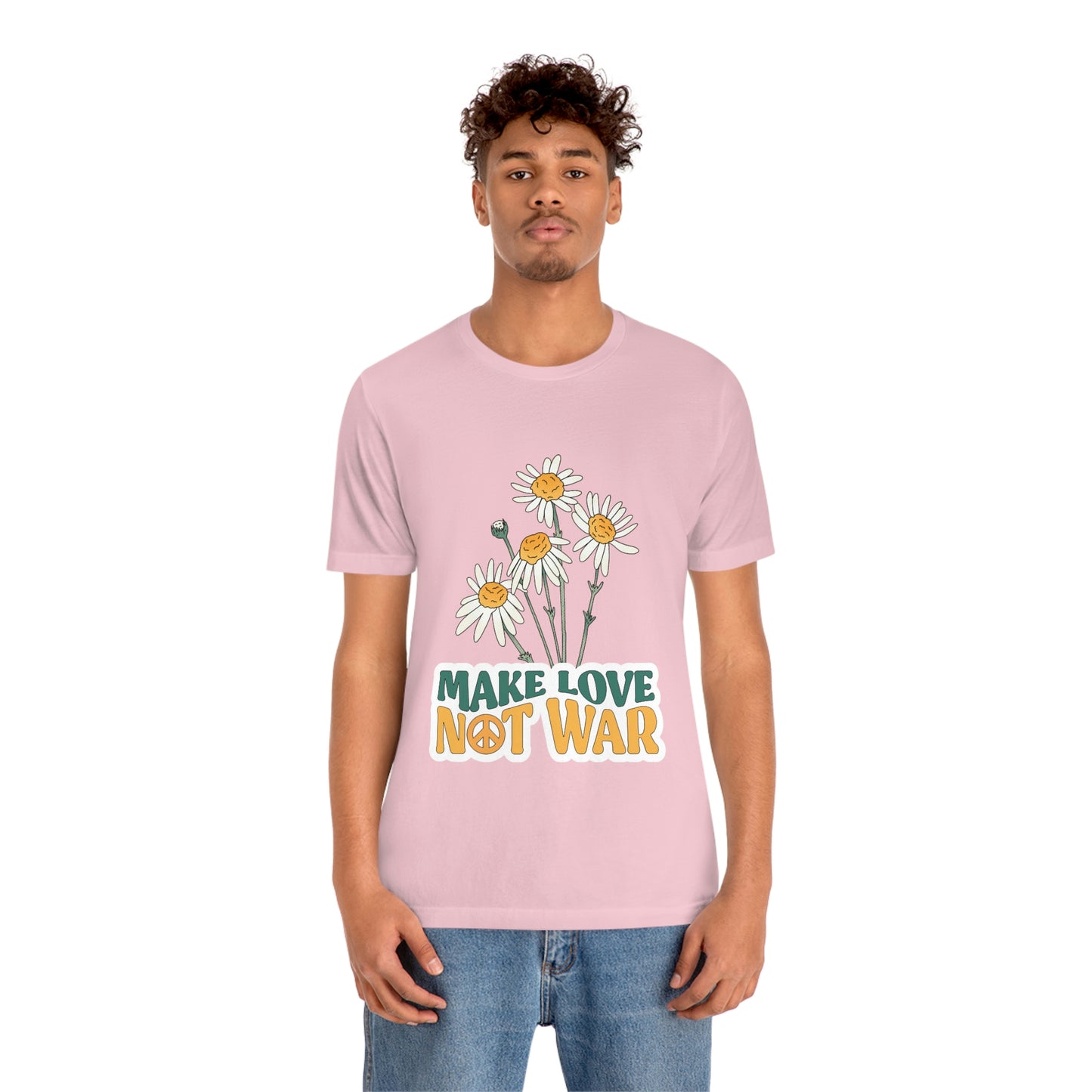 A Comfortable Tee Make Love Not War Unisex Jersey Short Sleeve Tee