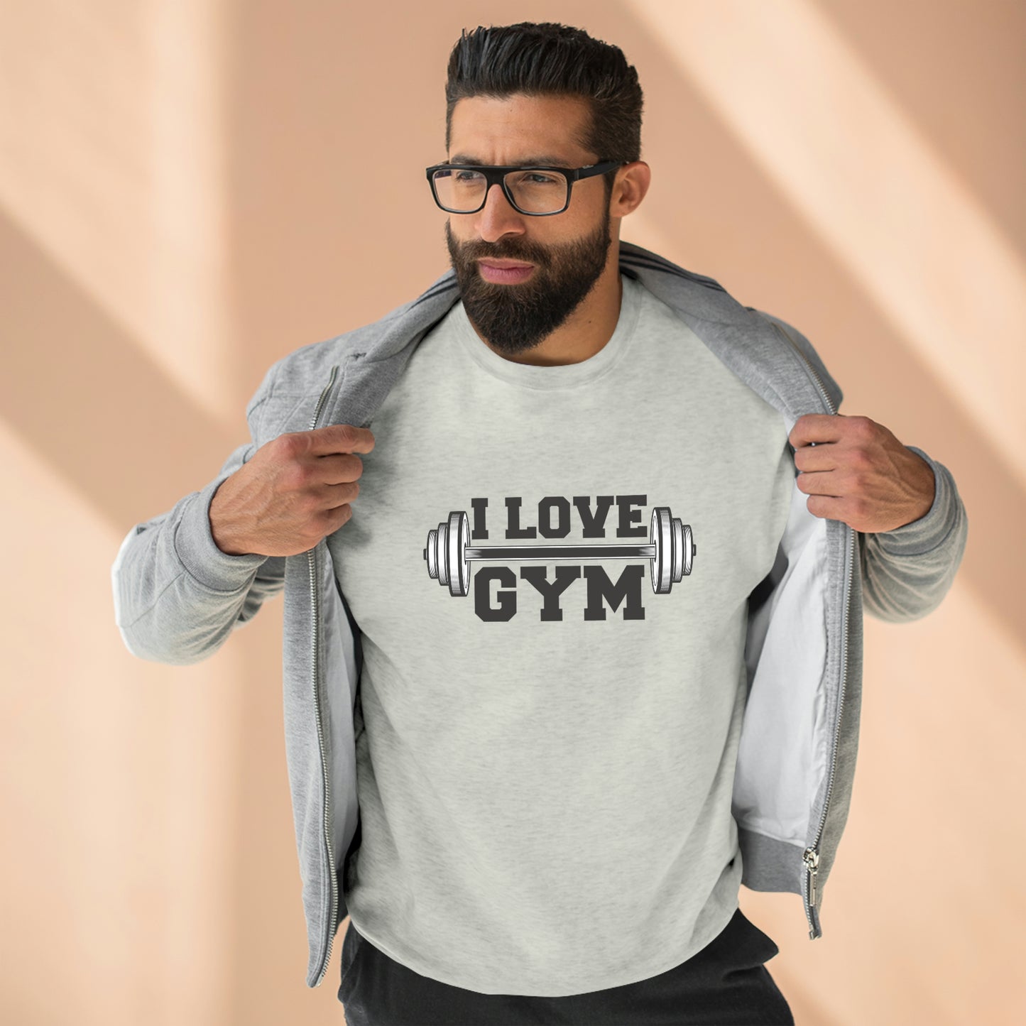 A Sweatshirt for Gym Lovers I love Gym for Men and Women Premium Crewneck Sweatshirt
