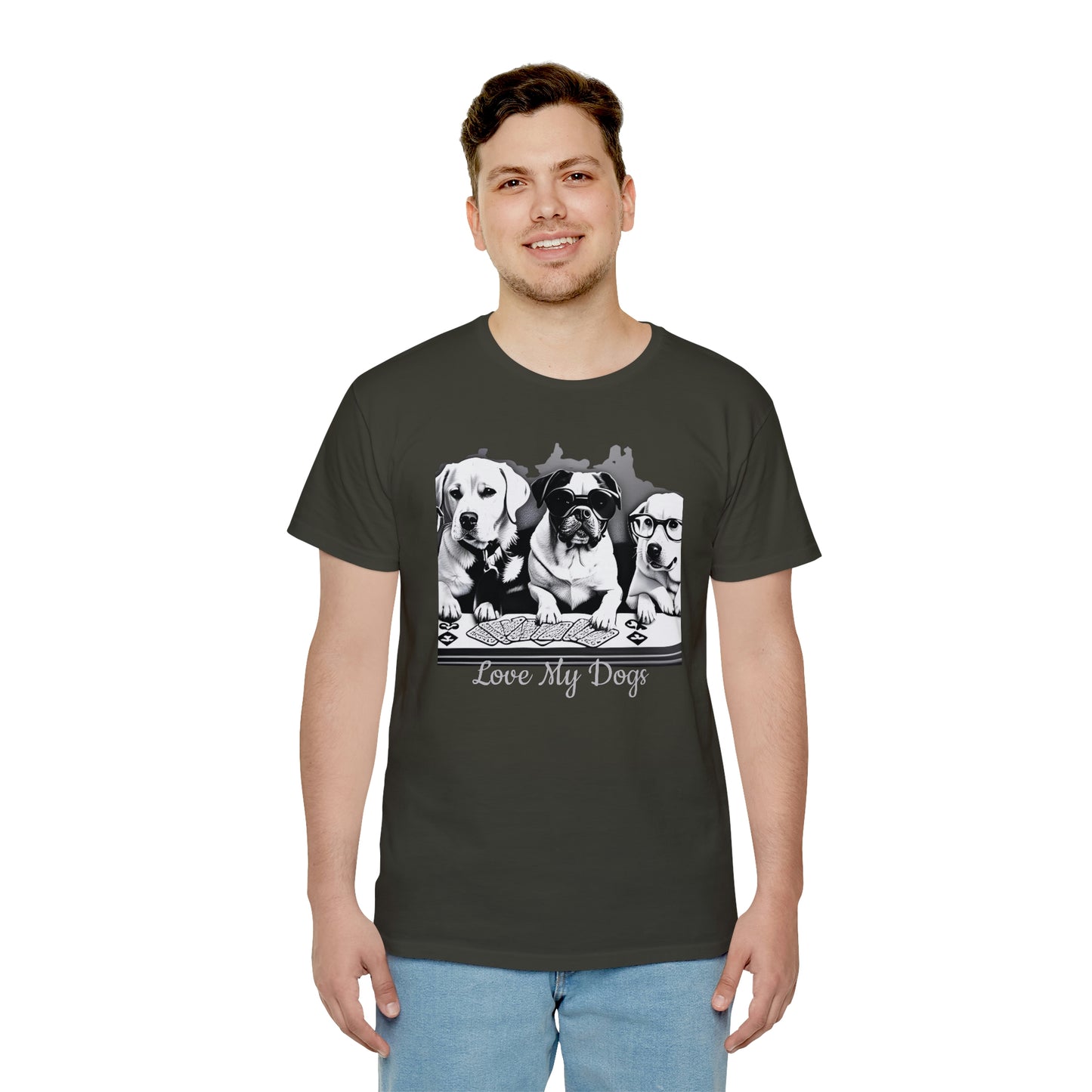 Love My Dogs T-Shirt, My Dogs Playing card around the table T-Shirt, Great fun Gift