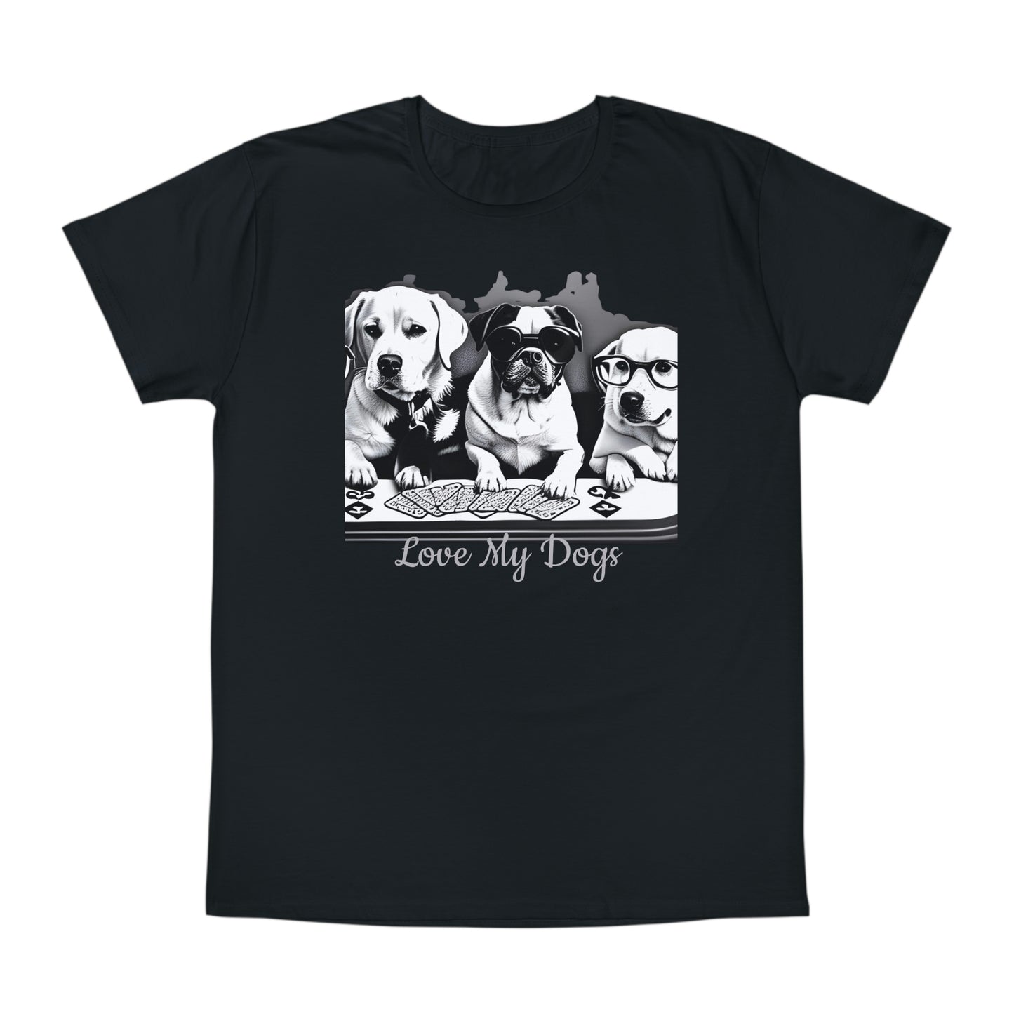 Love My Dogs T-Shirt, My Dogs Playing card around the table T-Shirt, Great fun Gift