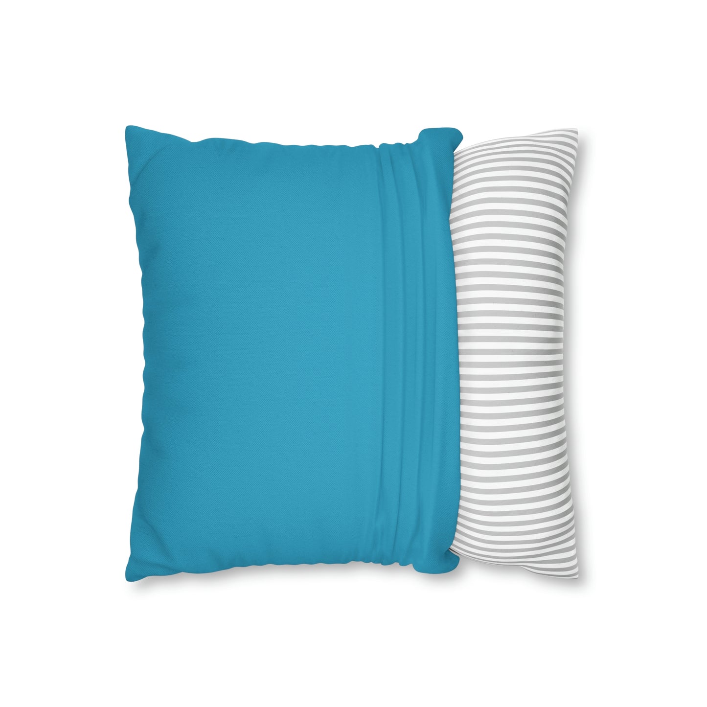 Turquoise Riding the wave Polyester Square Pillow | Spun Polyester Square Pillow Case | Surfboard | flower Décor pillow