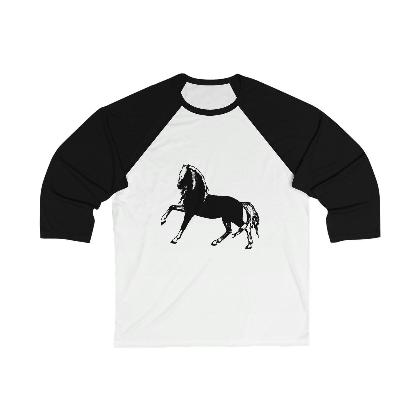 A T-shirt for Horse Riding and Coffee 3/4 Sleeve Baseball Tee