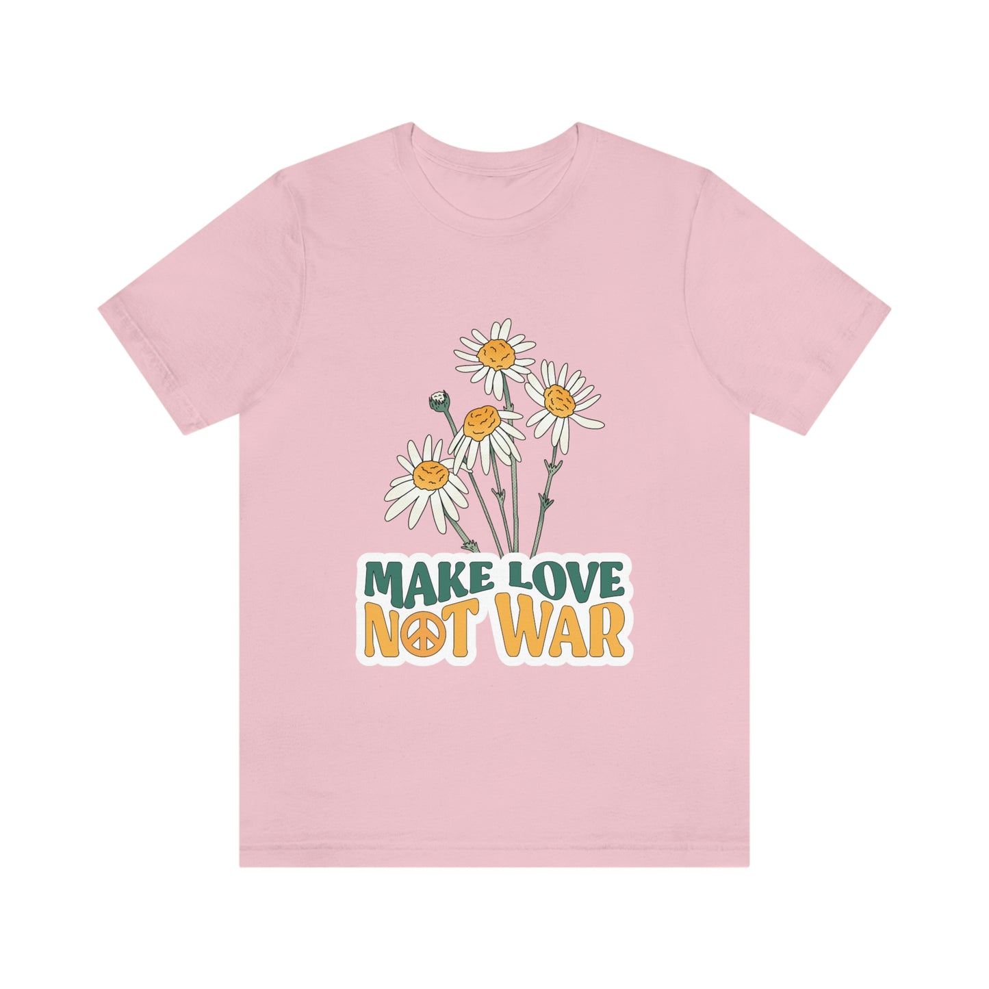 A Comfortable Tee Make Love Not War Unisex Jersey Short Sleeve Tee