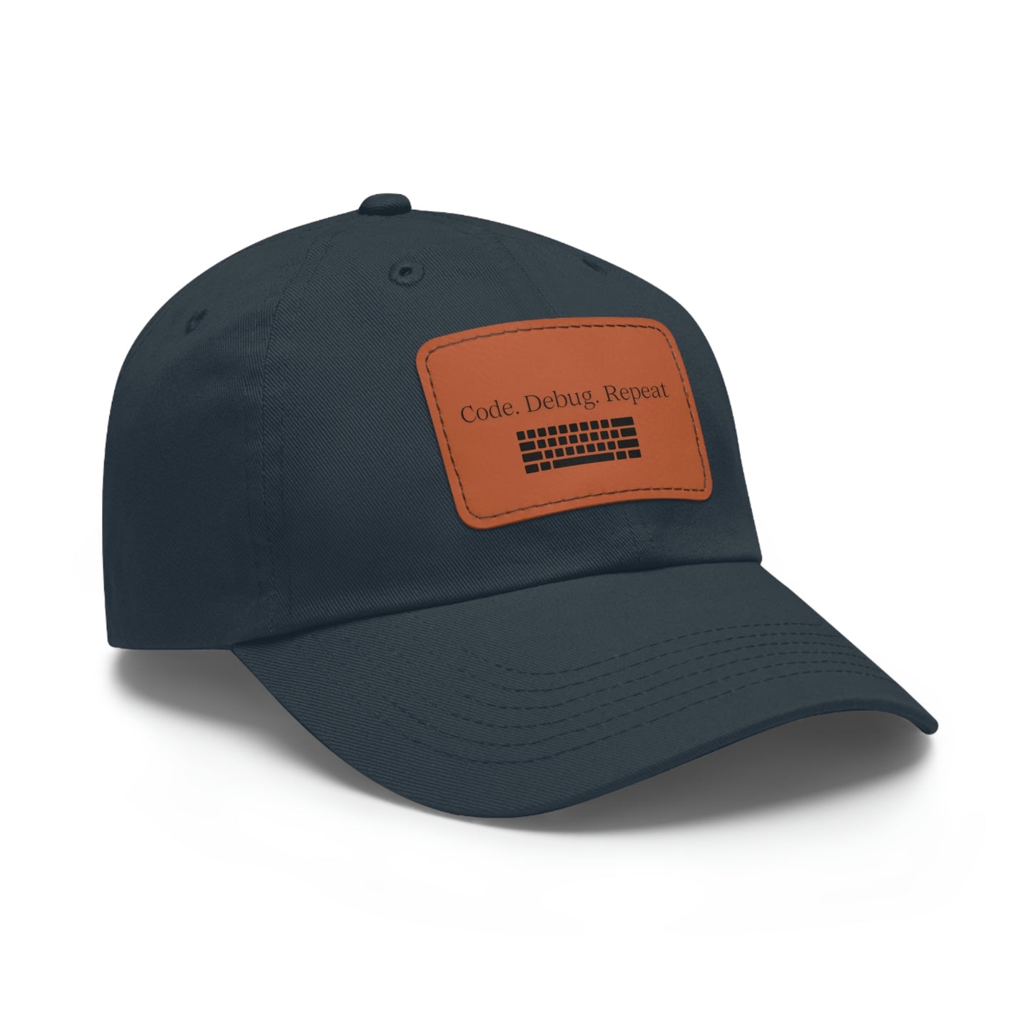 Hat for Code.Debug.Repeat Leather Patch Hat: Perfect for Tech Enthusiasts Baseball Hat Gift