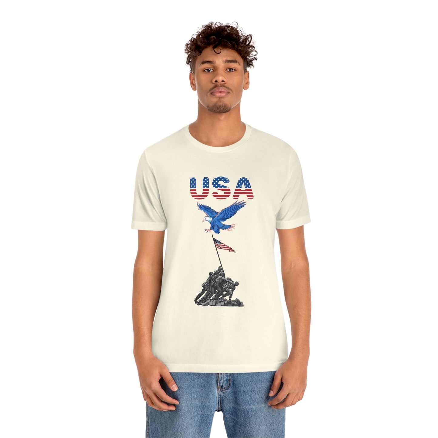 Happy 4th of July T-Shirt, USA Flag, Patriot Shirts, Unisex Jersey Short Sleeve Tee