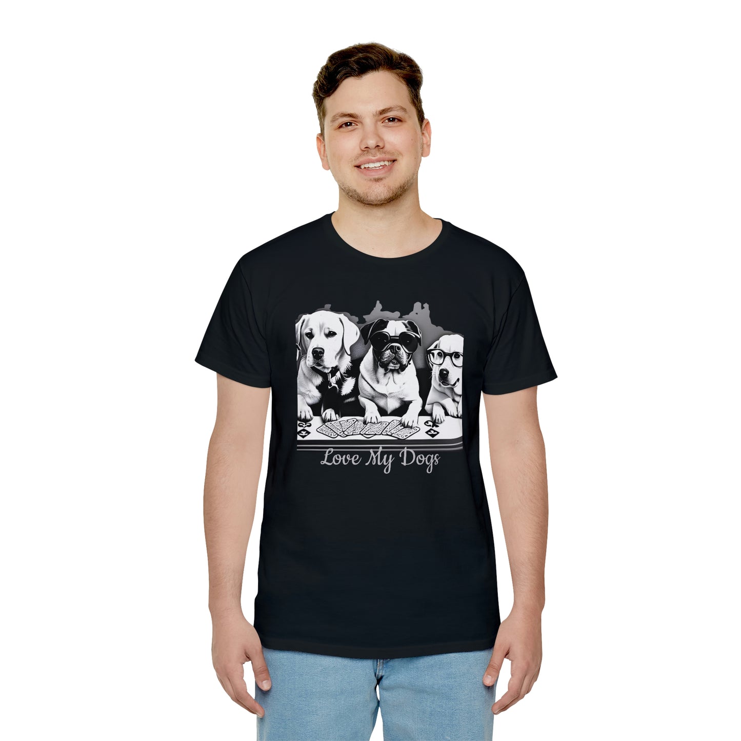 Love My Dogs T-Shirt, My Dogs Playing card around the table T-Shirt, Great fun Gift