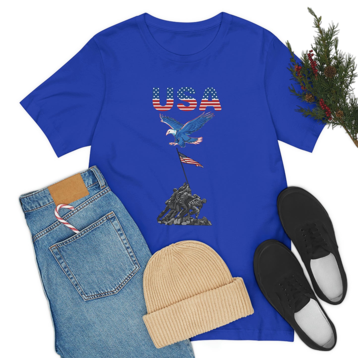 Happy 4th of July T-Shirt, USA Flag, Patriot Shirts, Unisex Jersey Short Sleeve Tee