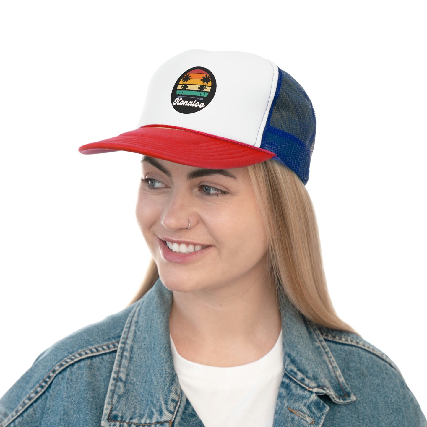 Hat Get Your Retro Vibes On with Our Trucker Caps - Featuring Palm Tree Shadows