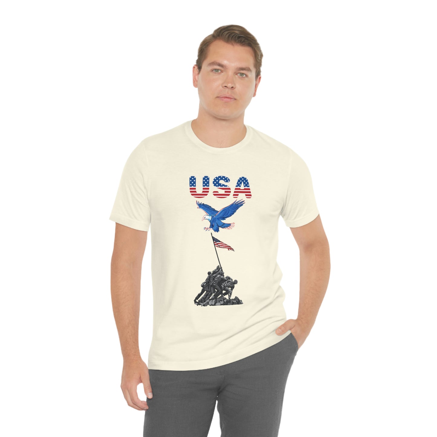 Happy 4th of July T-Shirt, USA Flag, Patriot Shirts, Unisex Jersey Short Sleeve Tee
