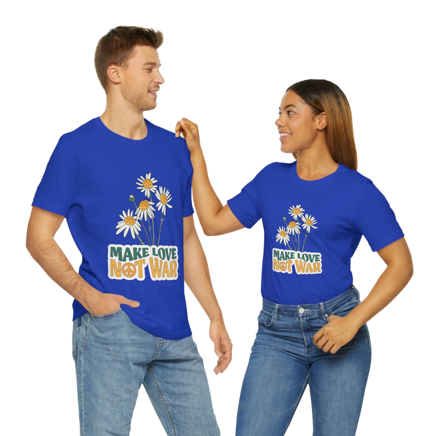 A Comfortable Tee Make Love Not War Unisex Jersey Short Sleeve Tee