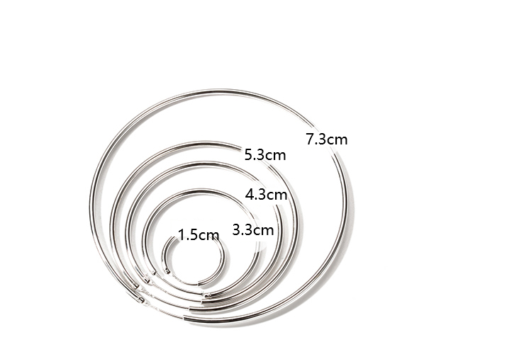 925 Silver Earrings Simple ring earrings, elegance to any outfit, whether you're dressing up for a special occasion or keeping it