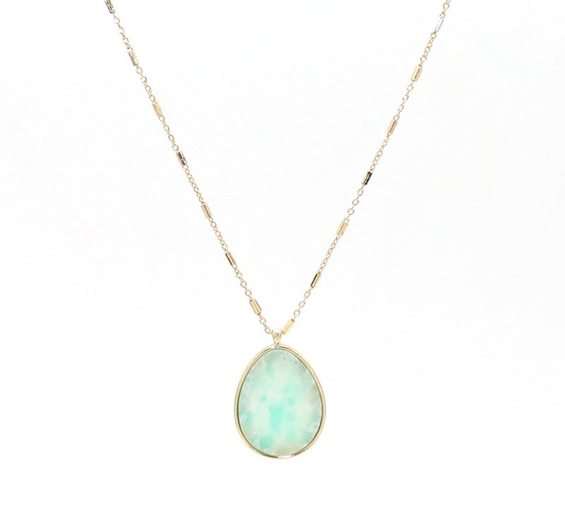 European And American Style Jewelry Drop-shaped Turquoise Inlaid
