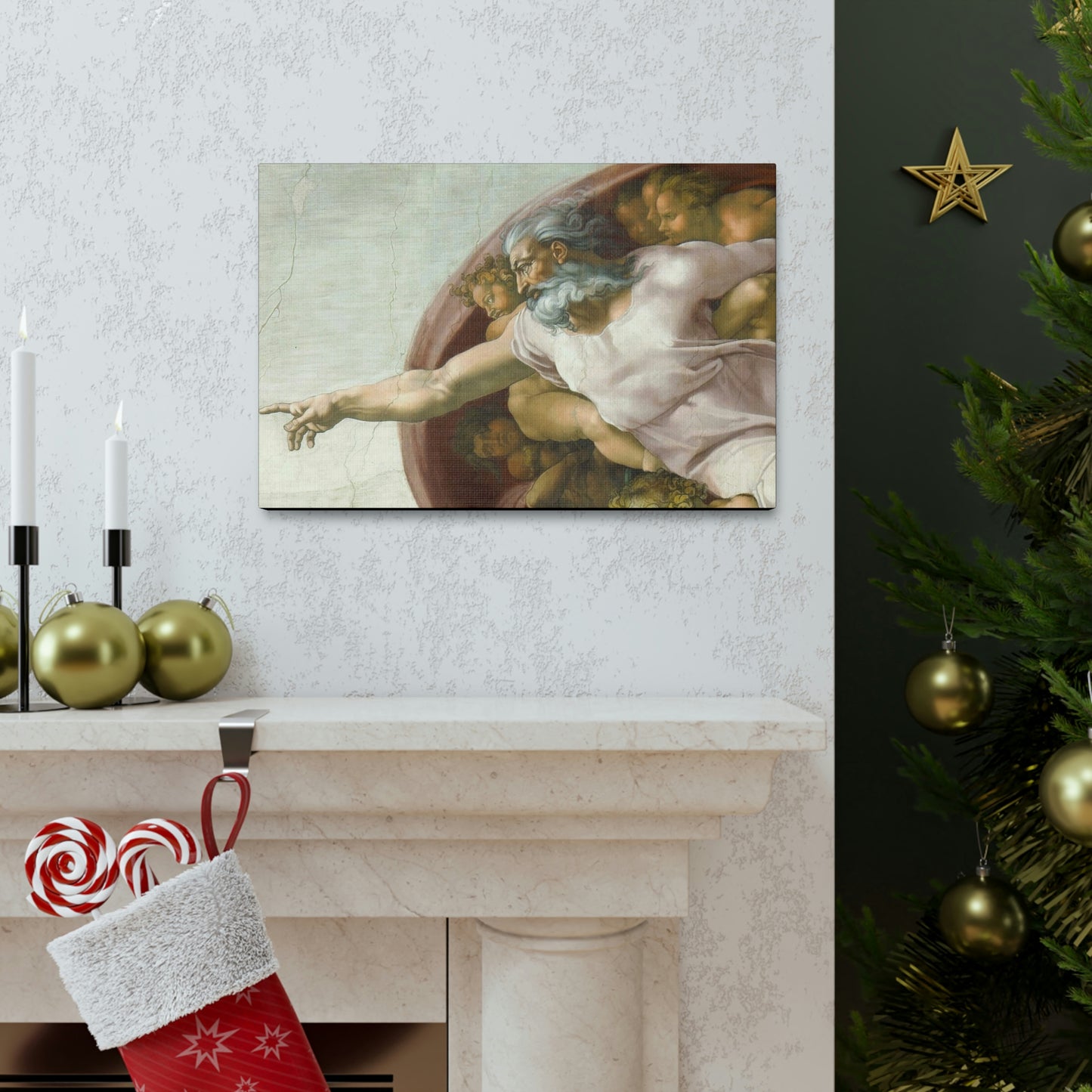 Canvas The Creation of Adam by Michelangelo Buonarroti Gallery Wraps