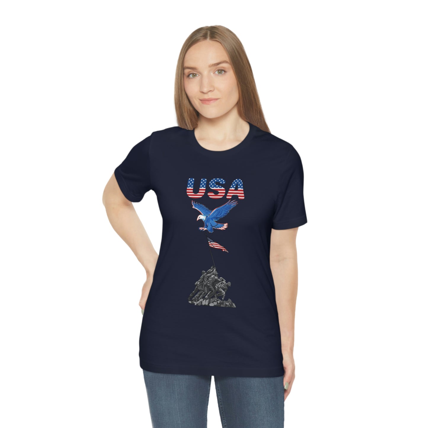 Happy 4th of July T-Shirt, USA Flag, Patriot Shirts, Unisex Jersey Short Sleeve Tee