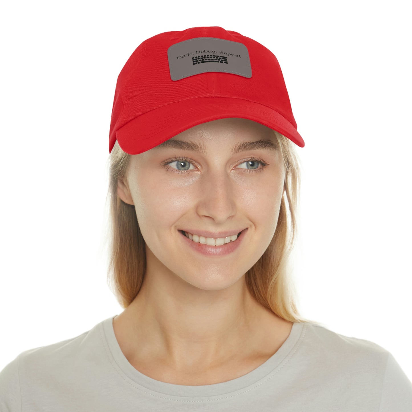 Hat for Code.Debug.Repeat Leather Patch Hat: Perfect for Tech Enthusiasts Baseball Hat Gift