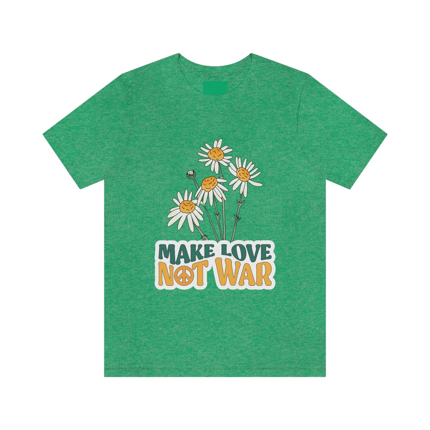 A Comfortable Tee Make Love Not War Unisex Jersey Short Sleeve Tee