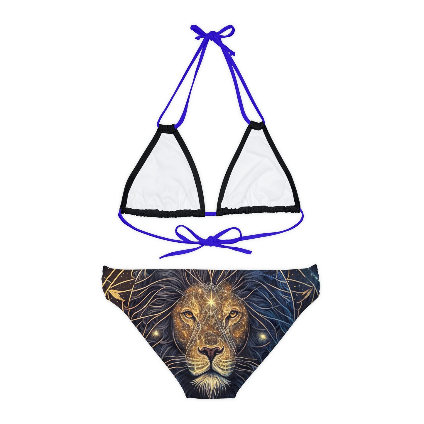 Hawaiian Lion Beach pattern Swimwear Beautiful for summer on the beach or pool side Strappy Bikini Set, Made in U.S.A