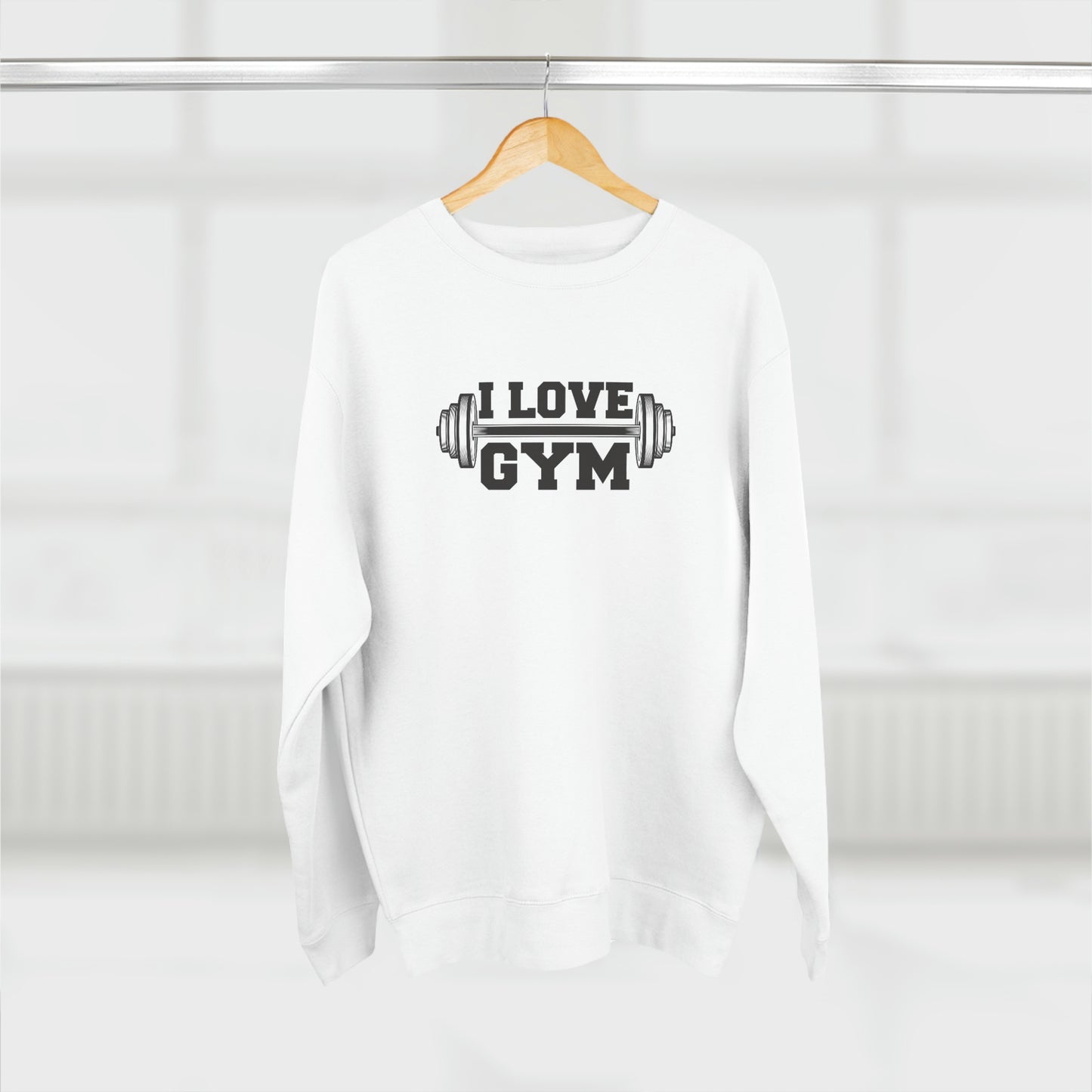 A Sweatshirt for Gym Lovers I love Gym for Men and Women Premium Crewneck Sweatshirt