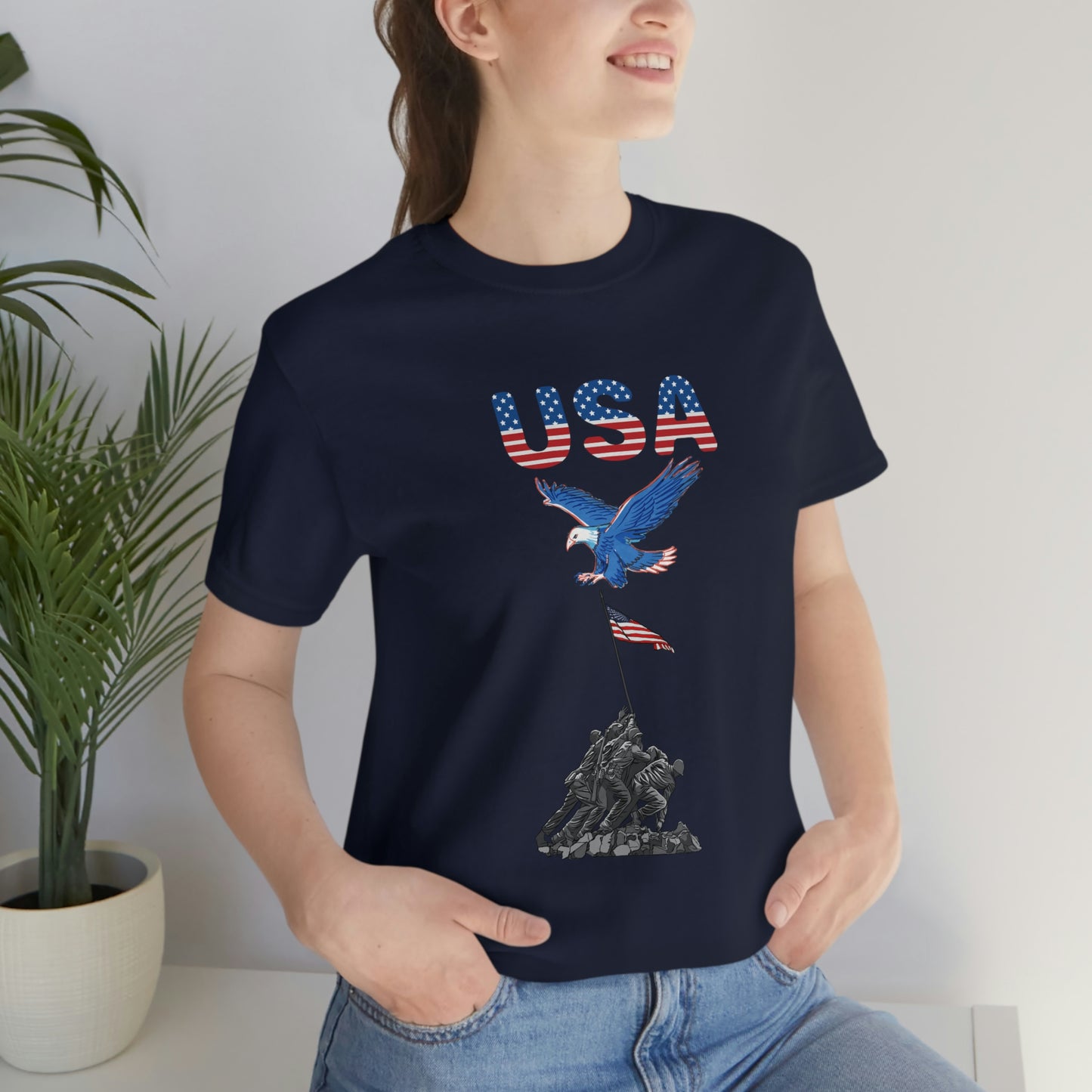 Happy 4th of July T-Shirt, USA Flag, Patriot Shirts, Unisex Jersey Short Sleeve Tee