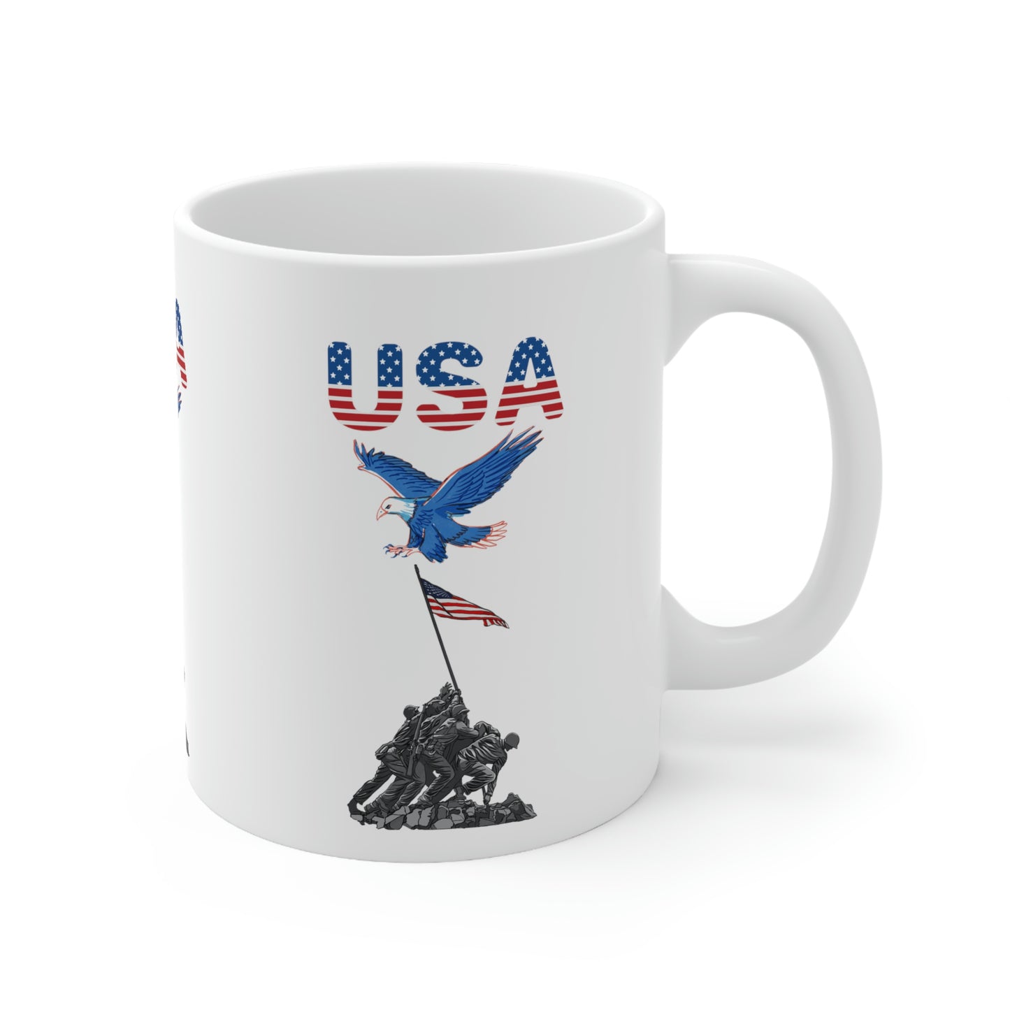 U.S.A flag Freedom coffee Tea Ceramic Mug 11oz, Great Gift, Independence day , chocolate lovers