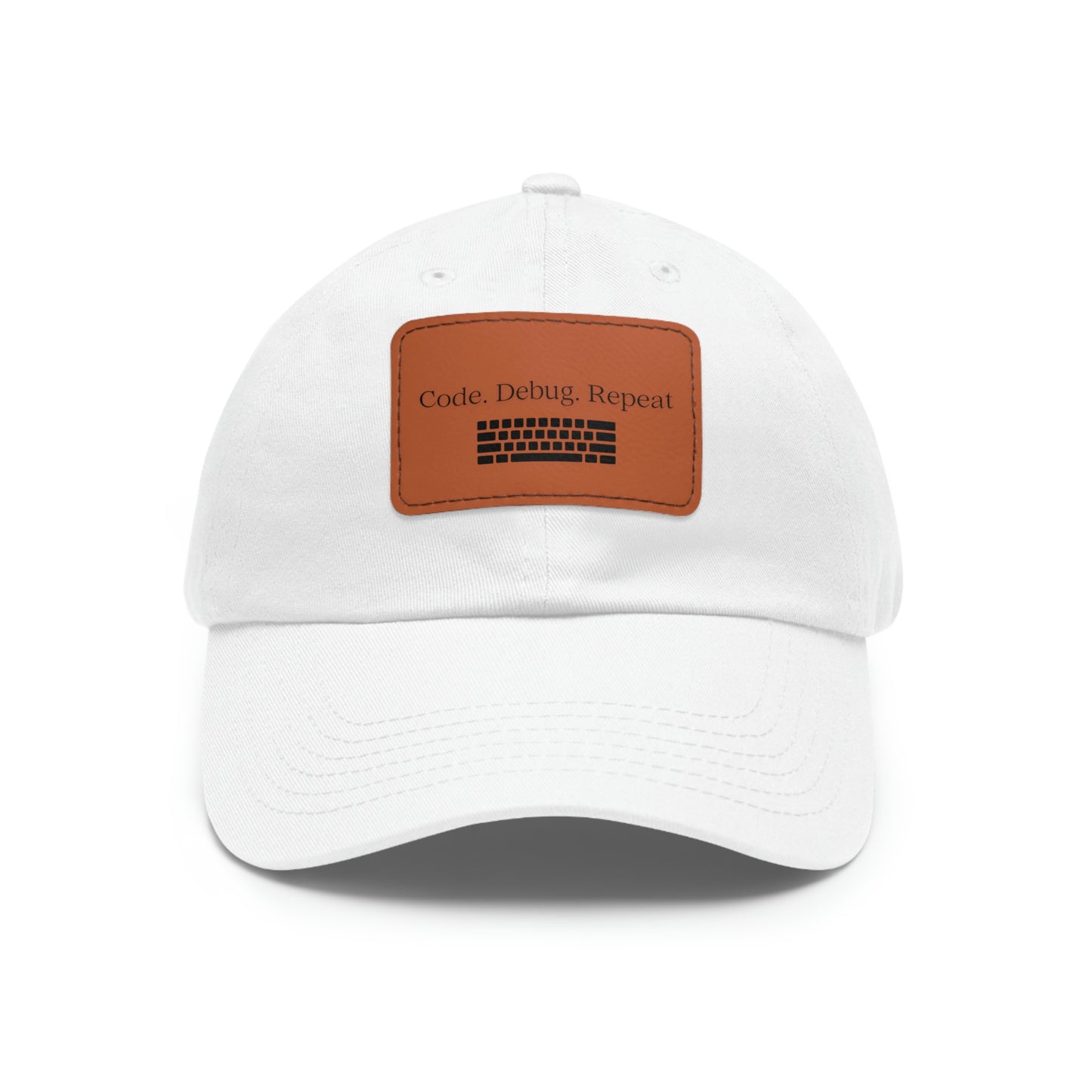 Hat for Code.Debug.Repeat Leather Patch Hat: Perfect for Tech Enthusiasts Baseball Hat Gift