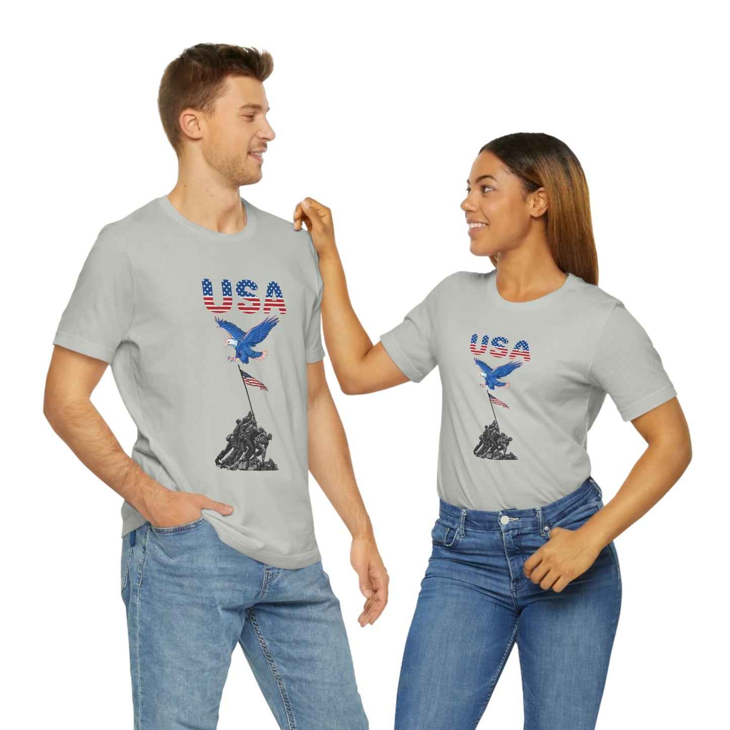 Happy 4th of July T-Shirt, USA Flag, Patriot Shirts, Unisex Jersey Short Sleeve Tee