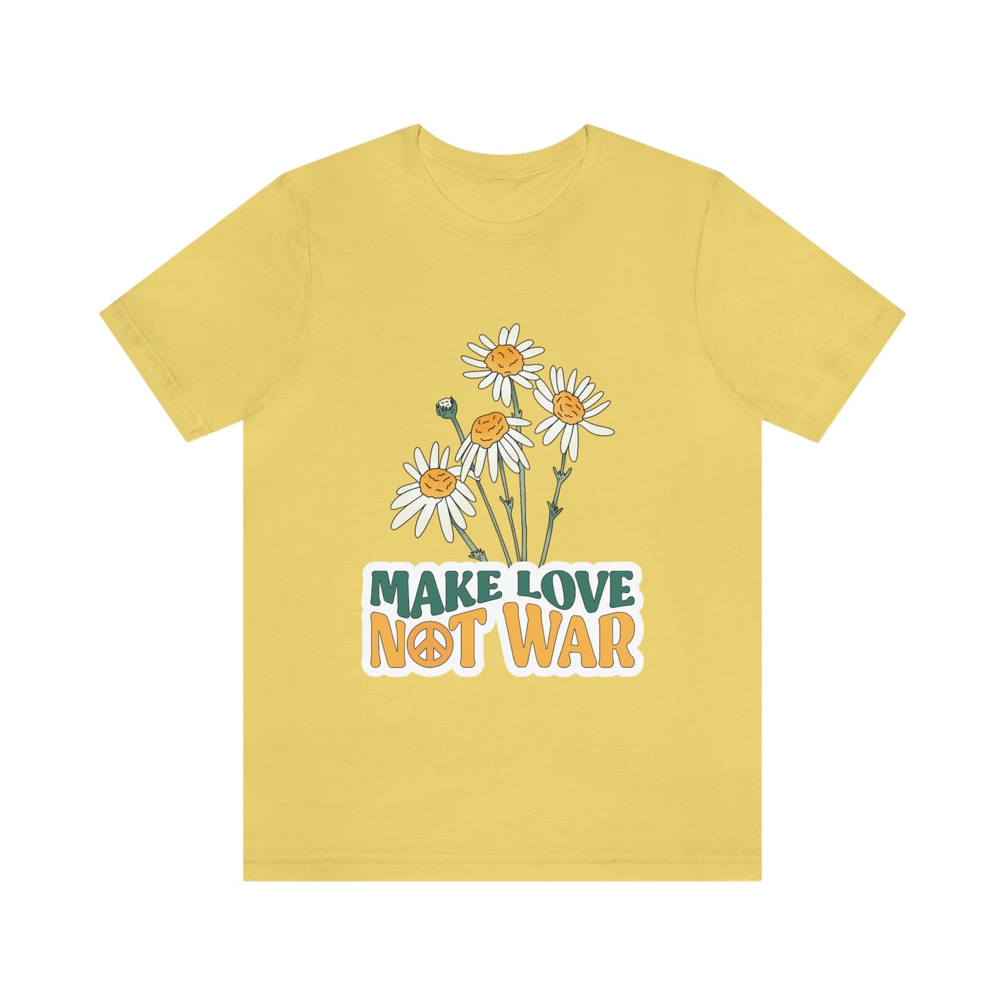 A Comfortable Tee Make Love Not War Unisex Jersey Short Sleeve Tee