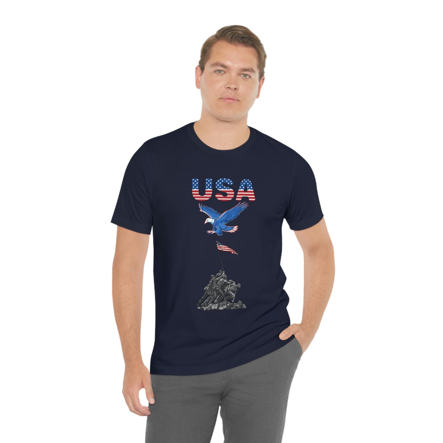 Happy 4th of July T-Shirt, USA Flag, Patriot Shirts, Unisex Jersey Short Sleeve Tee