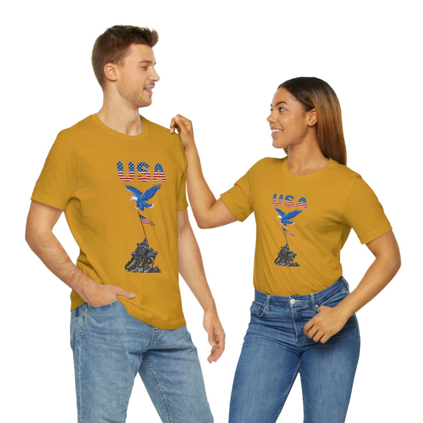 Happy 4th of July T-Shirt, USA Flag, Patriot Shirts, Unisex Jersey Short Sleeve Tee