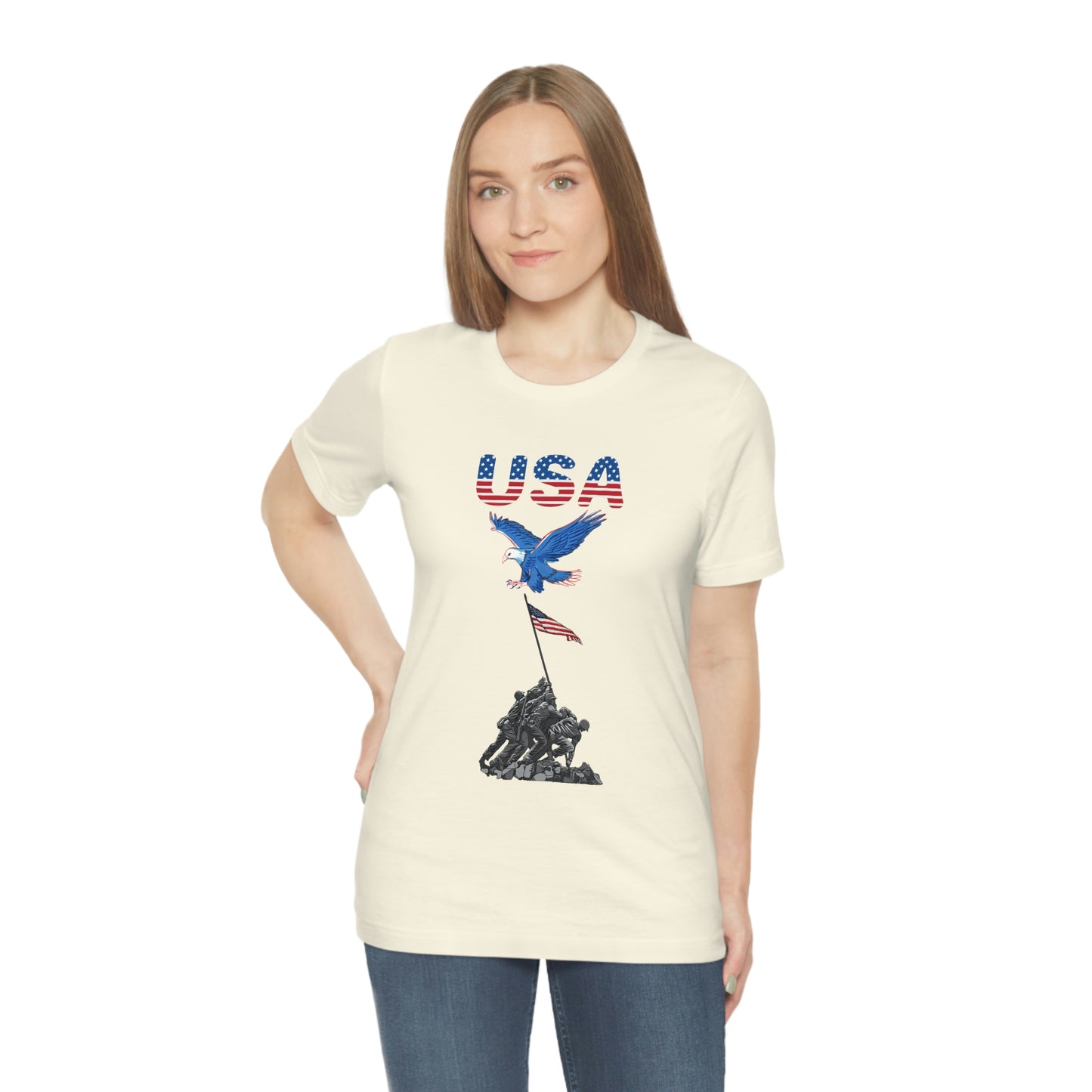 Happy 4th of July T-Shirt, USA Flag, Patriot Shirts, Unisex Jersey Short Sleeve Tee